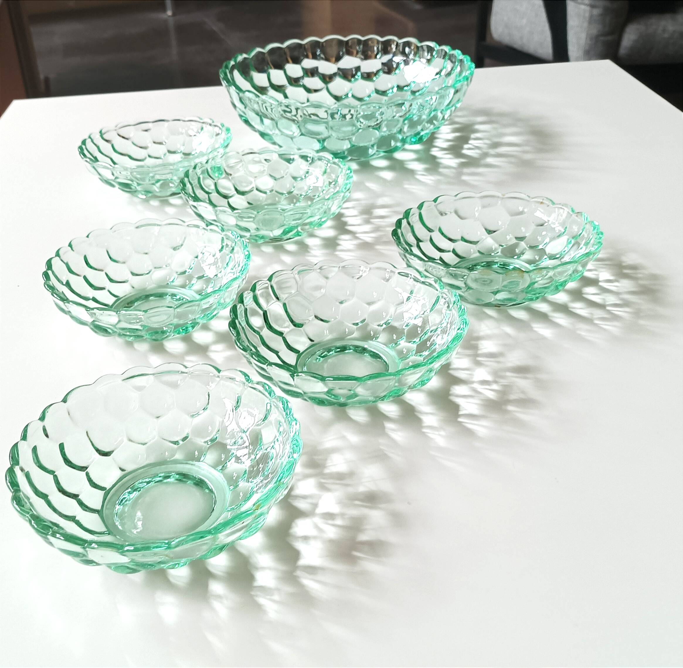 Dessert set signed P. d'Avesn 7 pieces