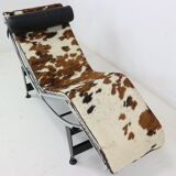 Chair long "LC4" Le Corbusier, Cassina Edition, Ponyskin.