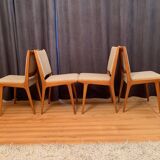 Ensemble de quatre chaises Cane Back conçues par Jens Risom, JO Carlssons, Suède, années 1950