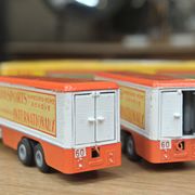 Old metal toy jrd trailer truck international transport