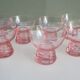 Seven small glasses from art deco-glass