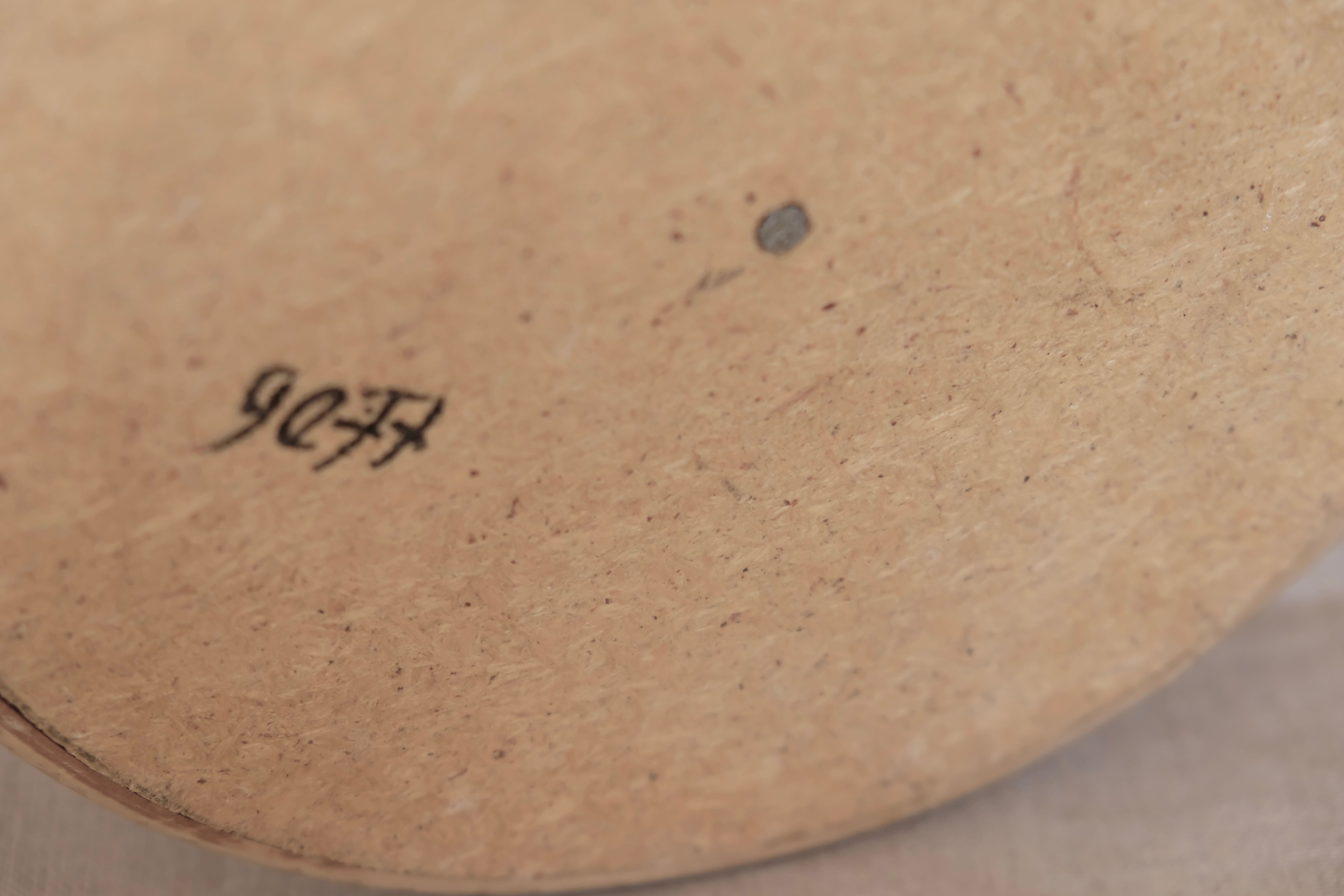 Rattan table lamp 50s piece signed