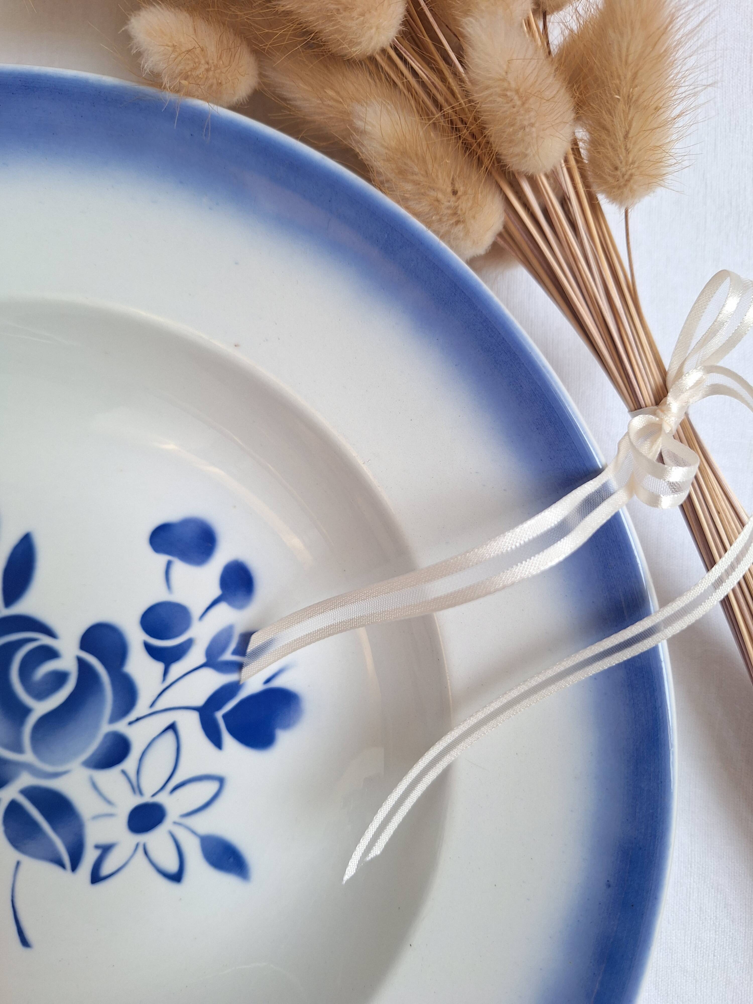 Blue Badonviller Art Deco Deep Dish