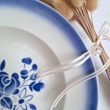 Blue Badonviller Art Deco Deep Dish