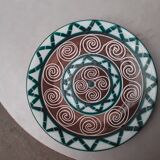 plate Robert Picault Vallauris 70s vintage