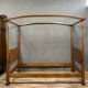Solid wood four-poster bed