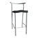 Philippe Starck vintage high bar stool — black plastic seat, silver metal frame