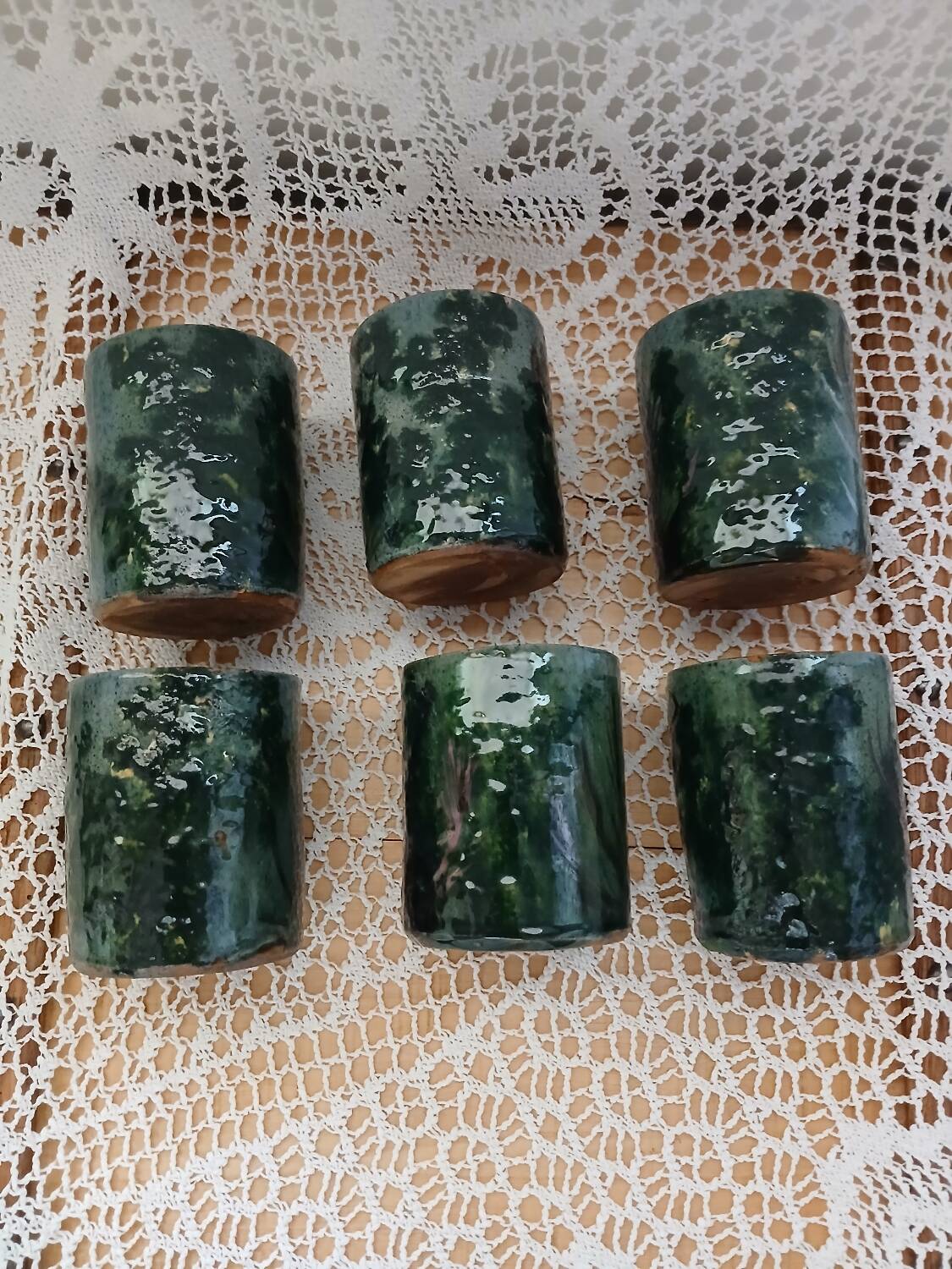 6 vintage handmade cups/mugs