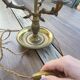 Vintage Bouillotte Lamp in Bronze – Empire/Directoire Style – Signed F.B.