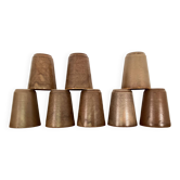 8 Digoin stoneware cups