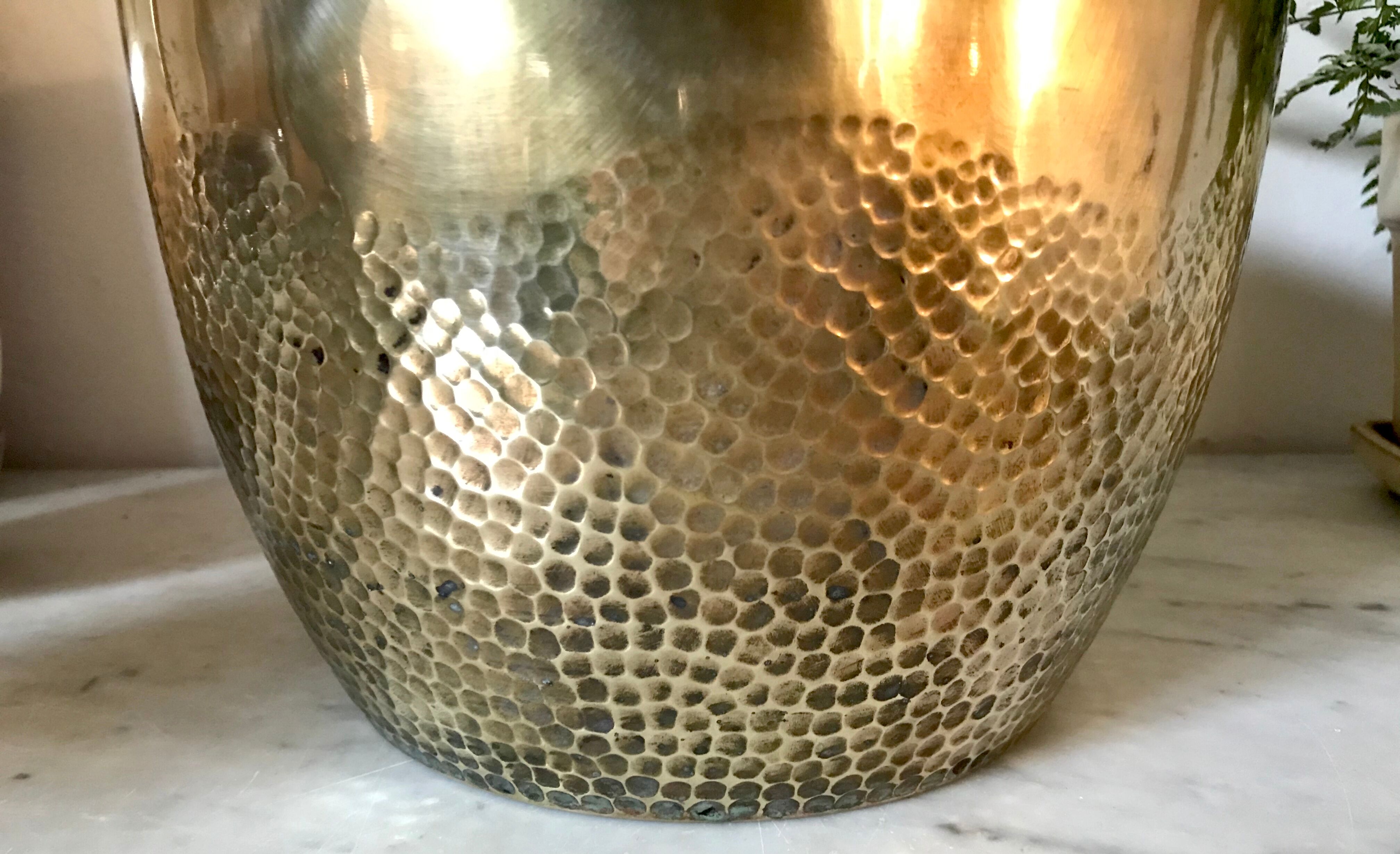 Vintage brass pot cover