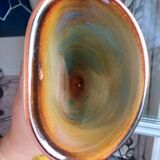 Jardinière murale vintage en céramique émaillée, signée