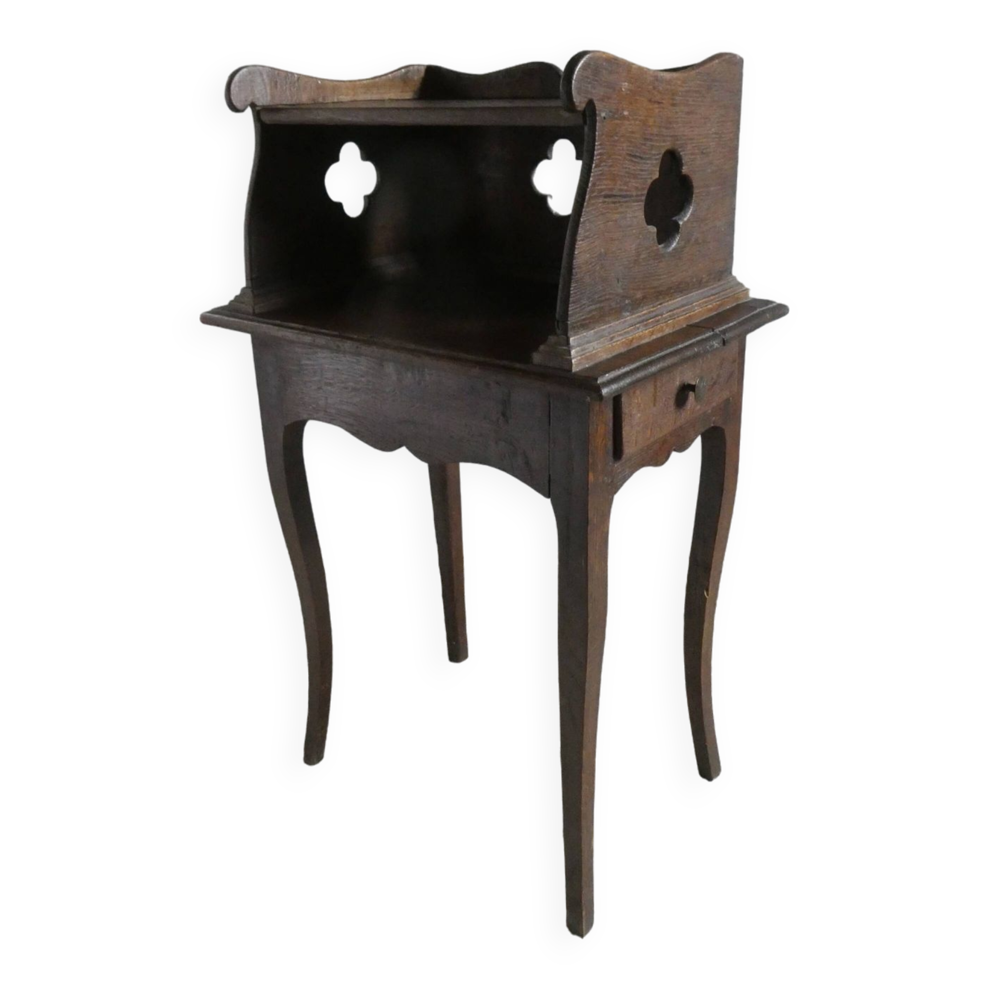 wooden bedside table with 1 drawer, 19th century