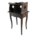 wooden bedside table with 1 drawer, 19th century