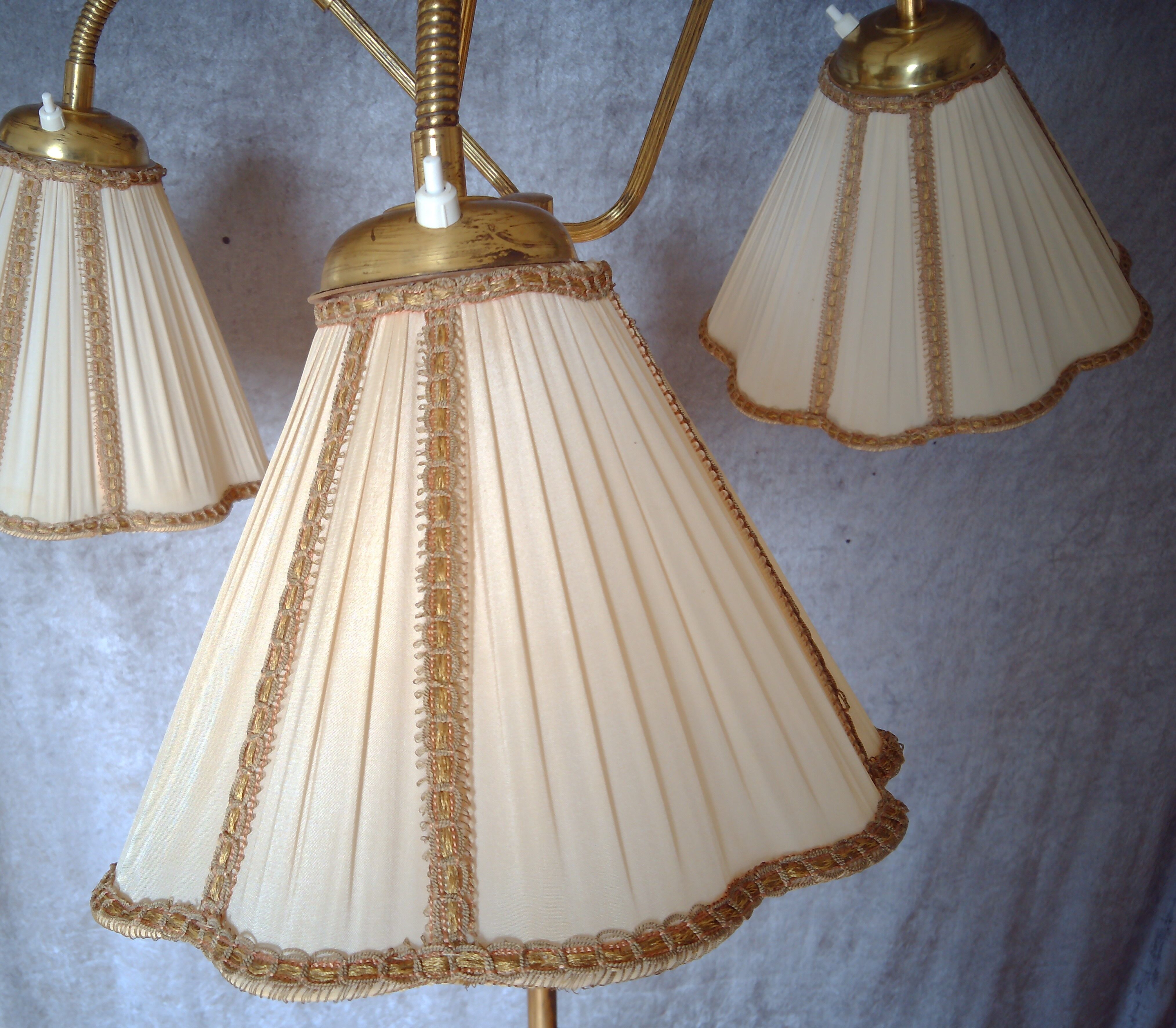 Vintage 3-armed floorlamp, 1940's