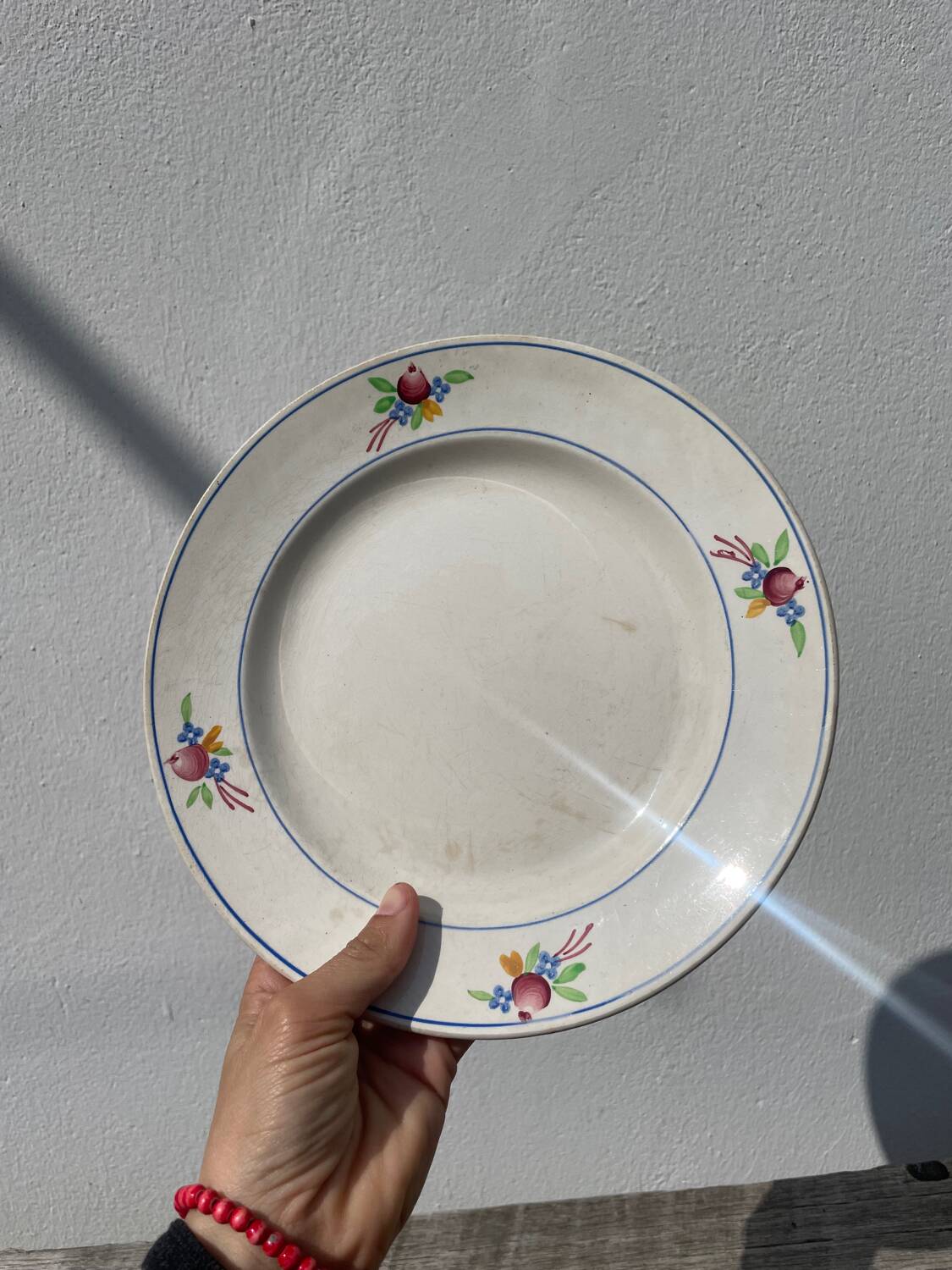 4 Gien floral flat plates