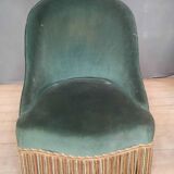 Fully upholstered chair called "toad"