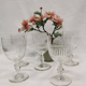 Lot 5 old crystal wine glasses