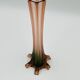Paire de soliflores vintage en verre rose et vert