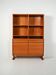 Libreria scandinava con sideboard e mensole a vista, anni 40/50