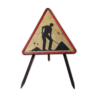 Traffic sign "worker danger" 1971