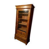 Bibliothèque en pitchpin porte vitrée