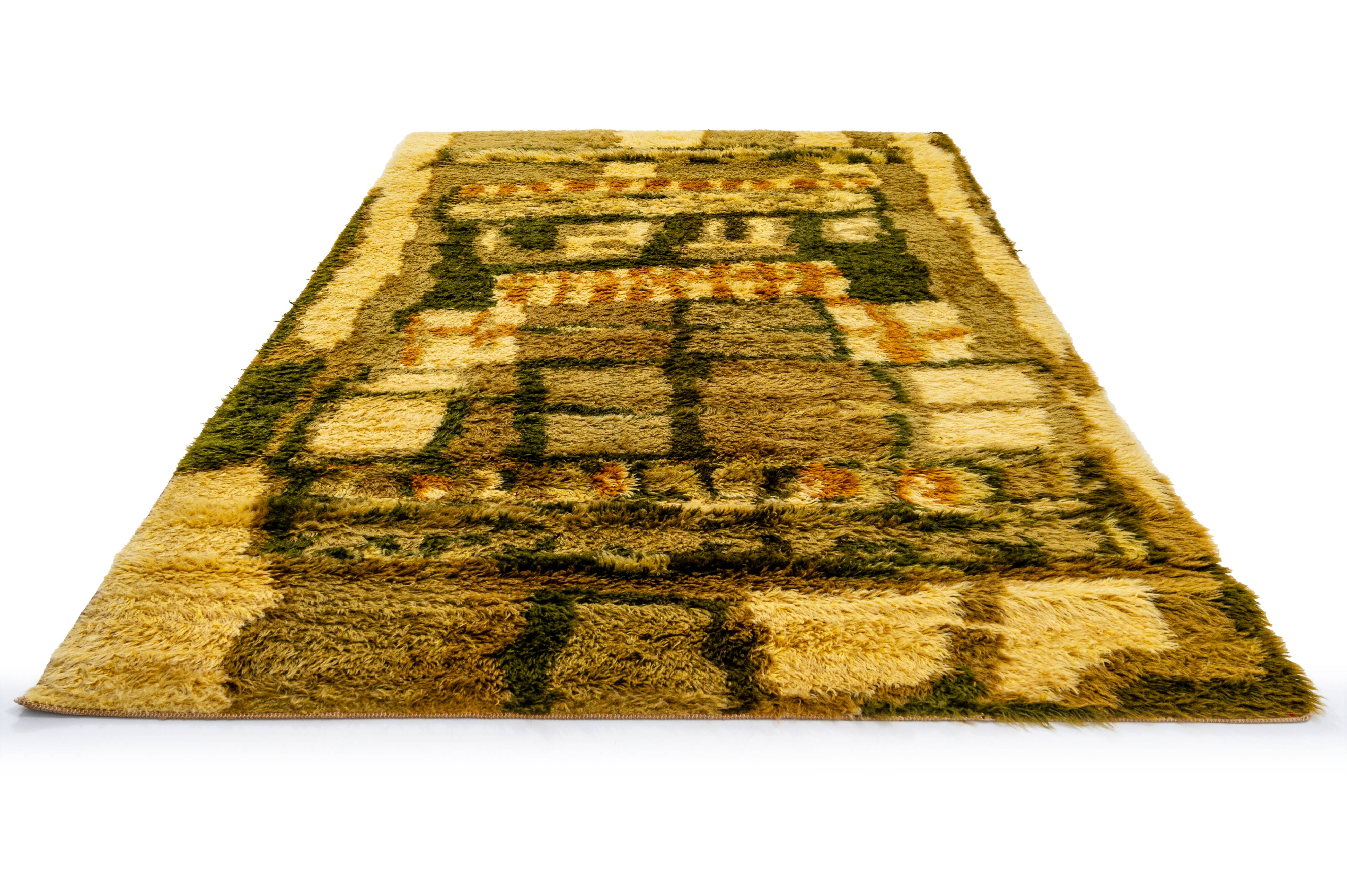 Vintage Scandinavian Style Rya Rug, 1970s