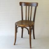 2 Fischel bistro chairs from 1938, wooden seat