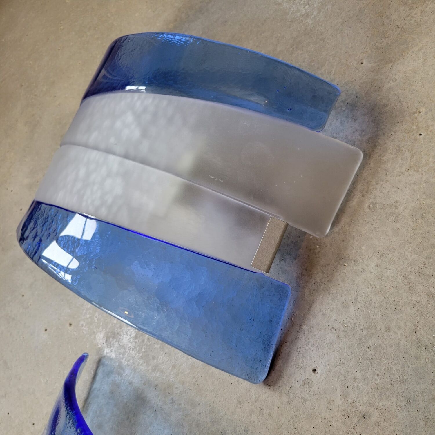 Pair of post-modernist wall lights in blown glass - Murano - vintage