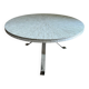 White ceramic mosaic table, Germany, 1970s, in the style of Heinz Lilienthal / Berthold Müller