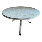 White ceramic mosaic table, Germany, 1970s, in the style of Heinz Lilienthal / Berthold Müller