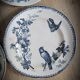 Set 4 blue mismatched plates
