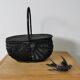 Black wicker basket