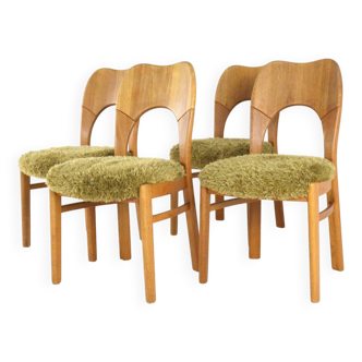 Set of 4 oak dining room chairs 'Seest'