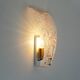 Pair of 80s Murano glass 'Foglio' wall lamps