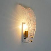 Pair of 80s Murano glass 'Foglio' wall lamps