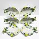 Set of 8 Italian fish plates in Barbotine ceramic.
