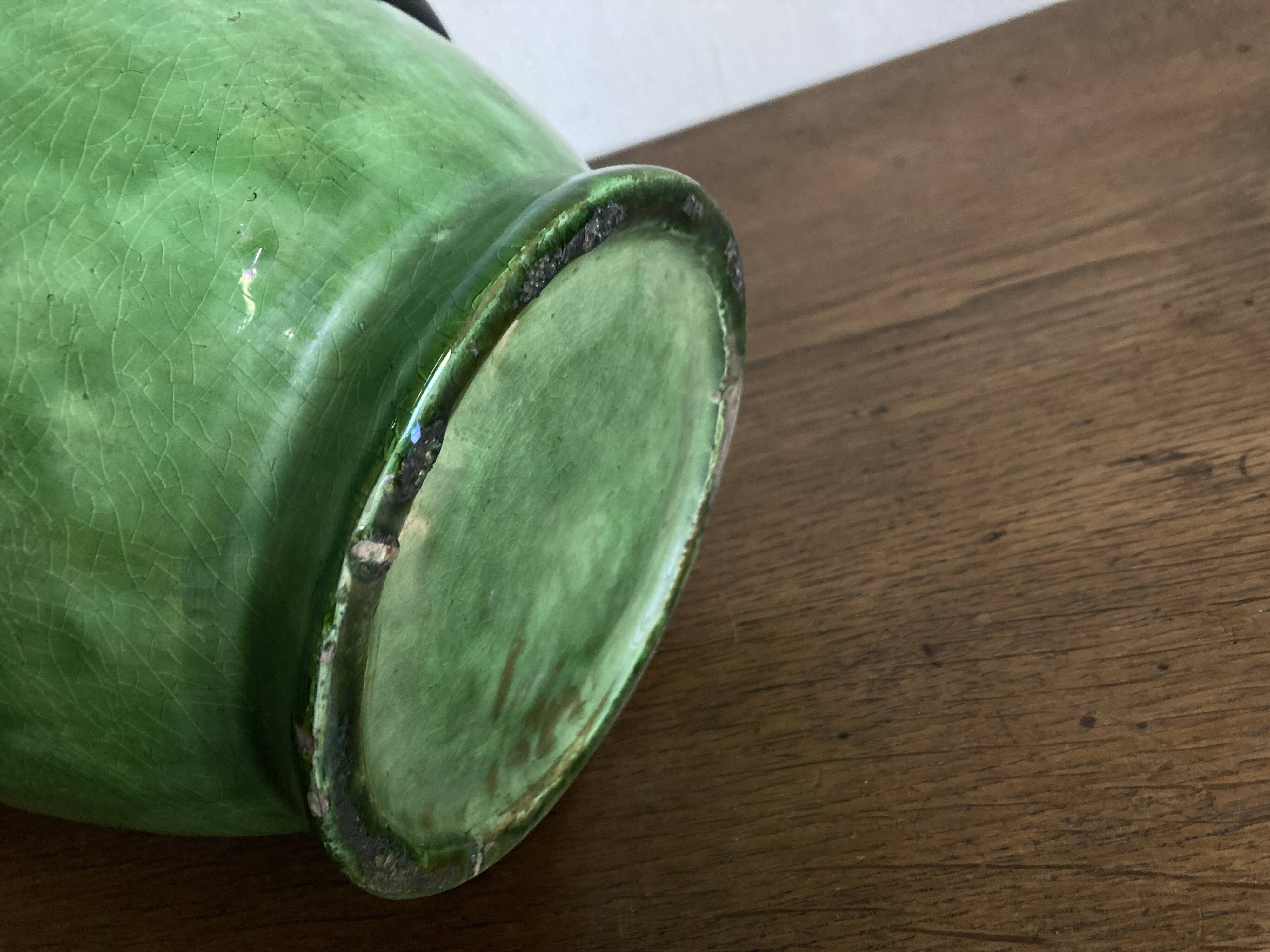 XXXXL glazed earthenware vase by Etienne Noel in Dieulefit, 1950