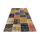 Distressed vintage turkish patchwork rug 250x167 cm wool large