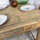 Table de ferme bois brut