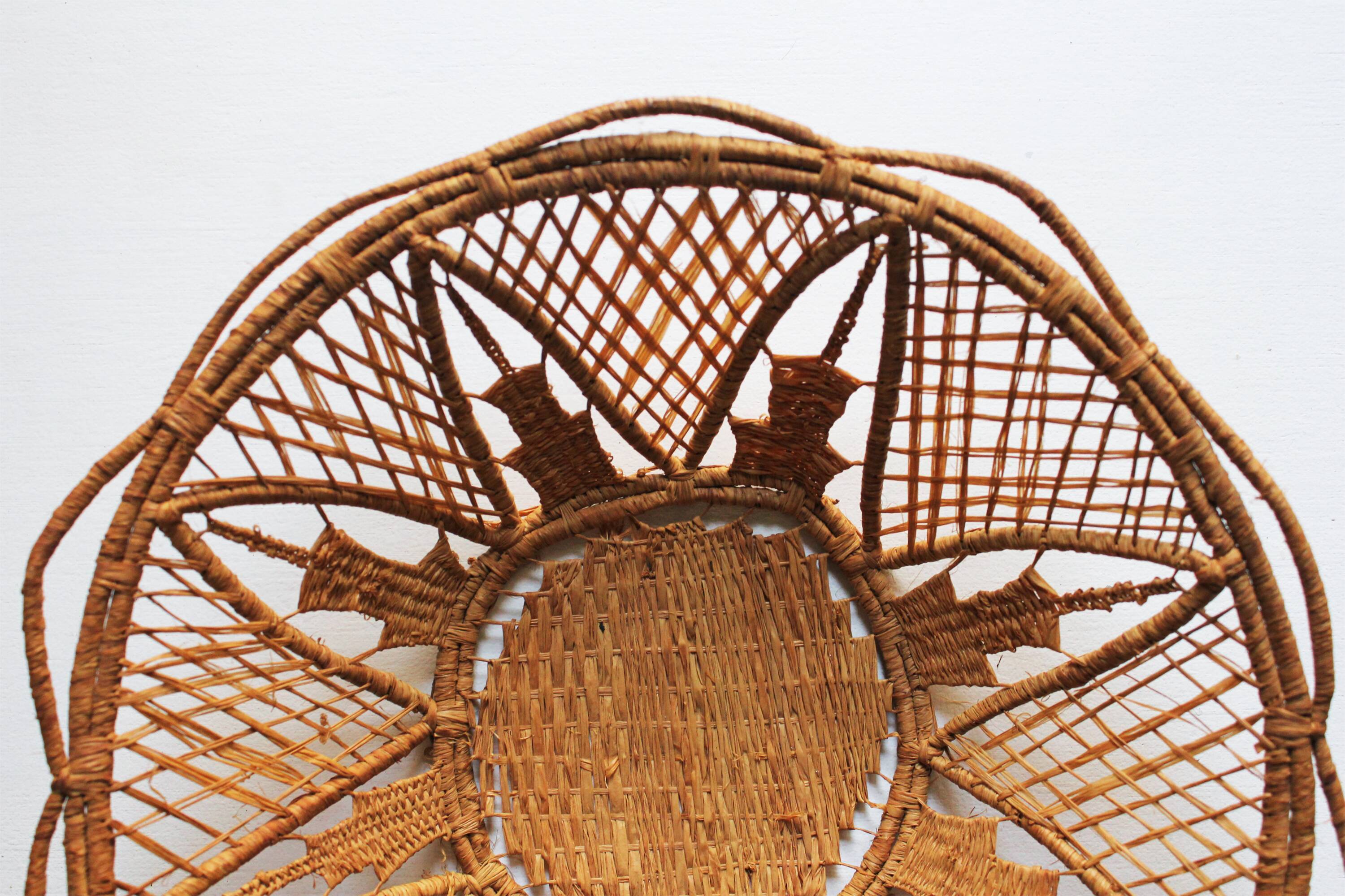 Original basket, wicker basket and vintage raffia