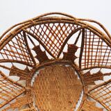 Original basket, wicker basket and vintage raffia