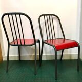 Pair of vintage industrial chairs