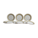 Lot of 9 dessert plates - Wolves Mill