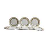 Lot de 9 assiettes à dessert Moulin des Loups