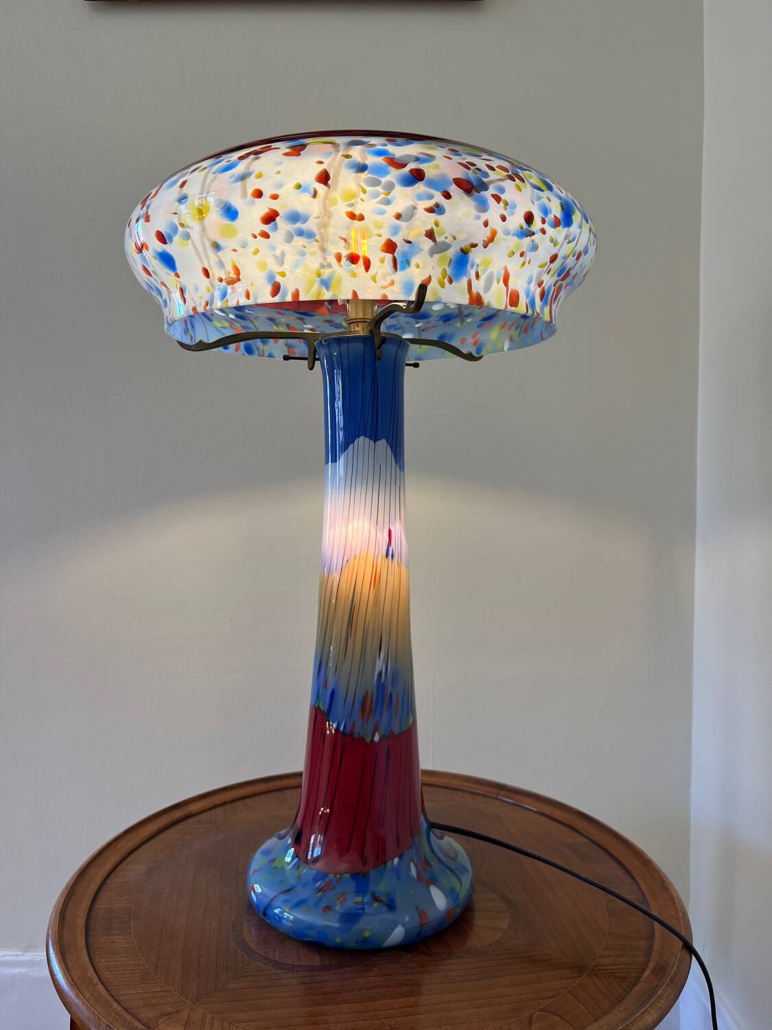XL glass mushroom lamp