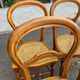 Set of 4 Louis-Philippe medallion chairs in wood with caned seats, 1970s.