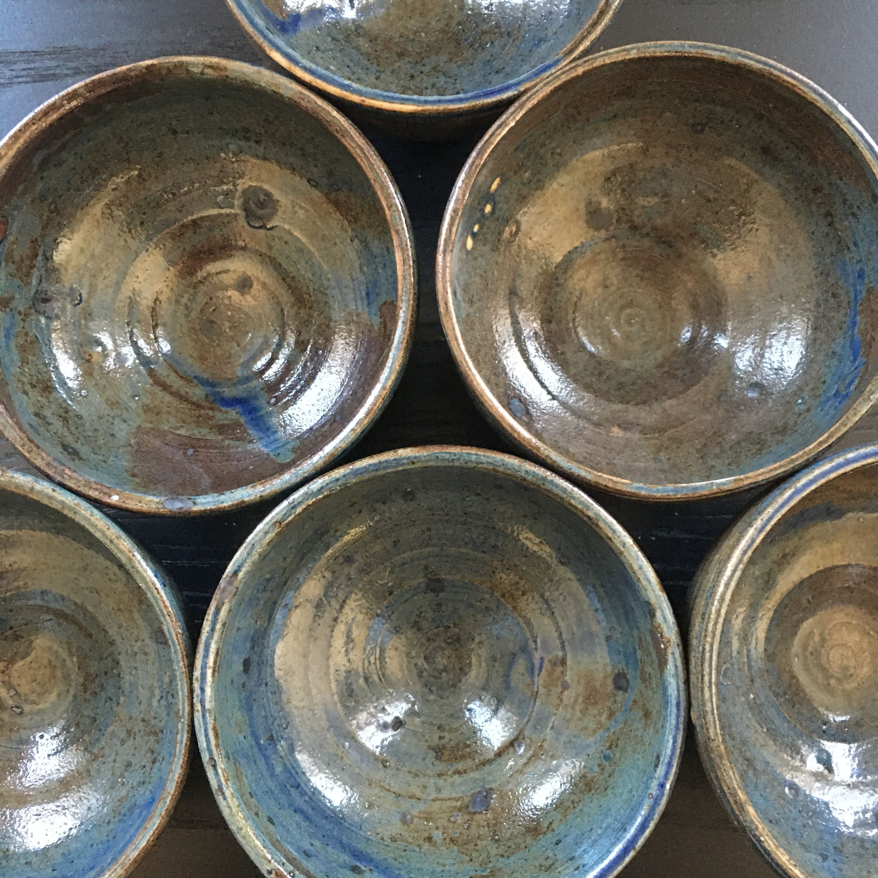 Set of 6 bowls in stoneware