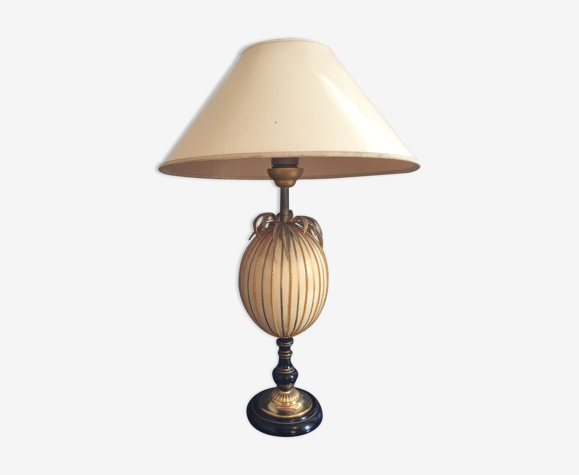 Lampe oeuf d'autruche vers 1970
