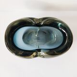 Blue-grey glass trinket bowl